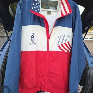 STARTER Red, White, and Blue Windbreaker
